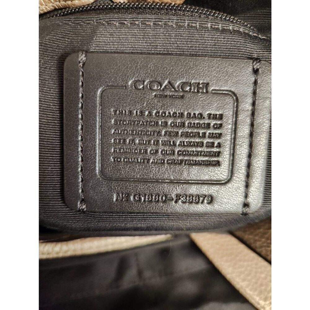 Coach Brand Lexy Mushroom #F38879 Genuine Pebble Leather Shoulder Satchel - Picture 7 of 10